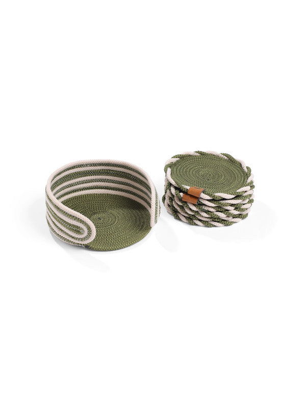 Olive Charm Rope Coasters (Set of 6)
