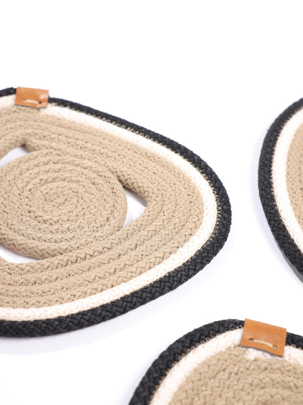 Monochrome Elegance Coaster Set (Set of 3) 