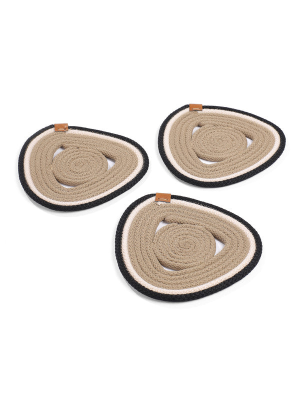 Monochrome Elegance Coaster Set (Set of 3) 
