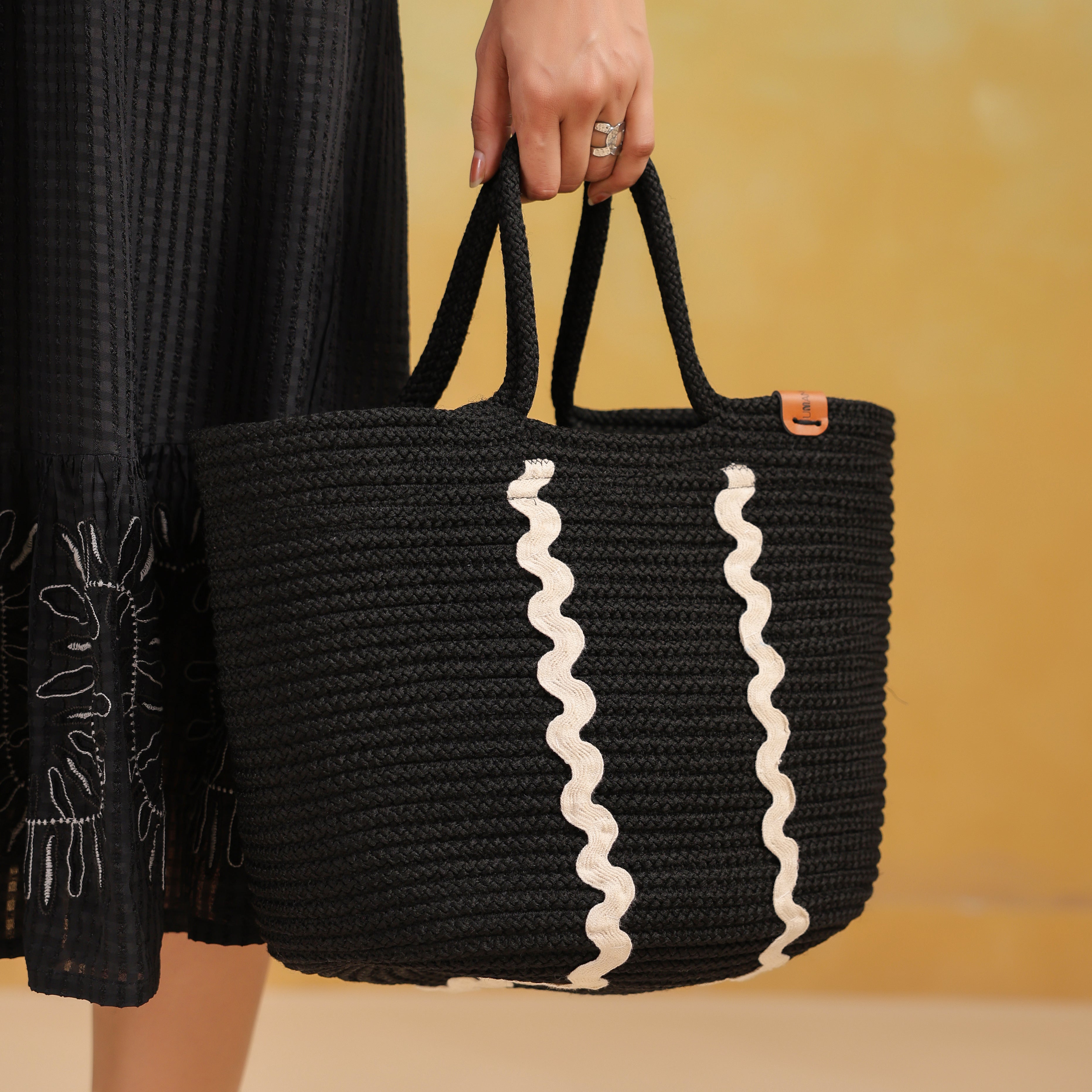 Midnight Voyager Tote Bag with Secure Closure