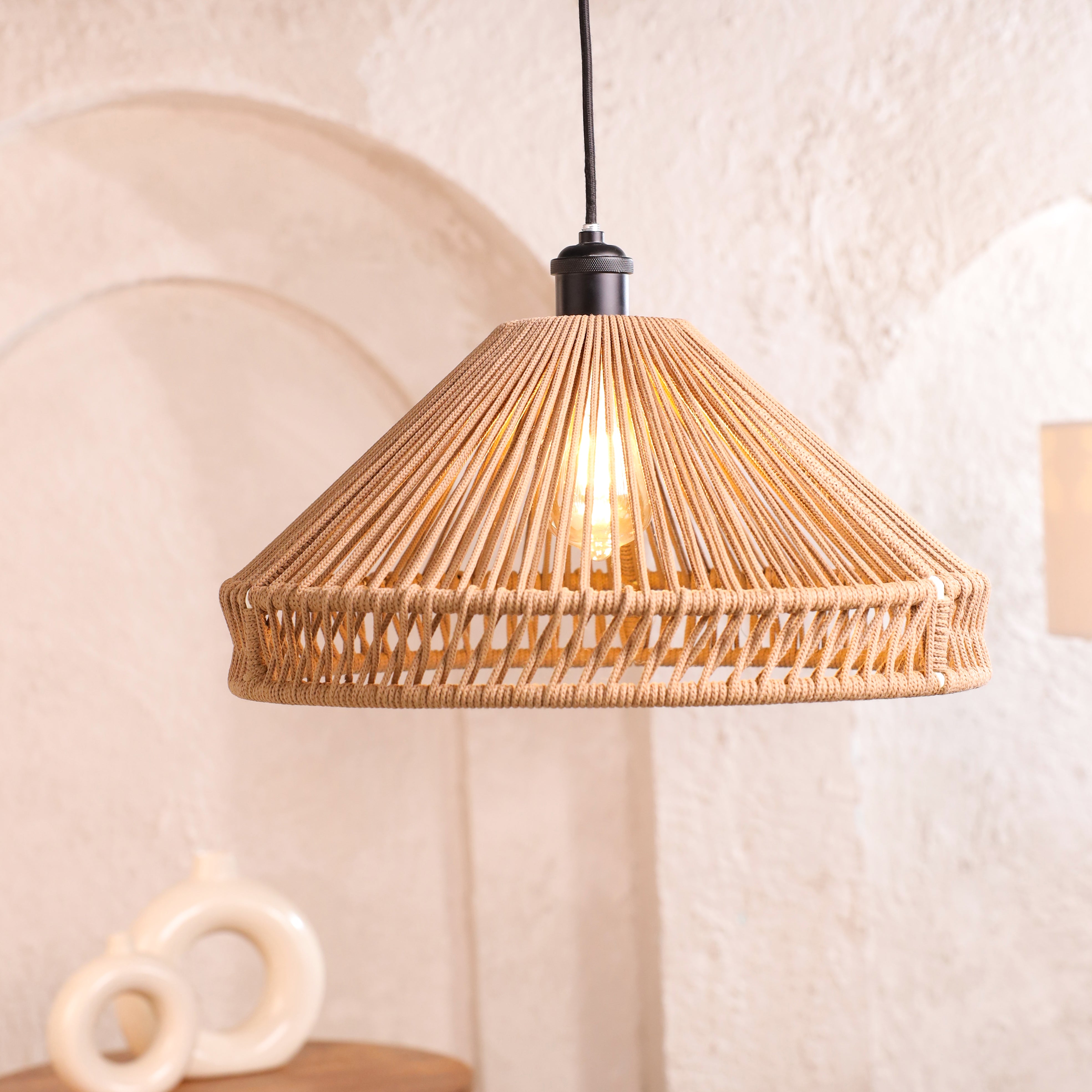 Desert Halo Beige Lamp