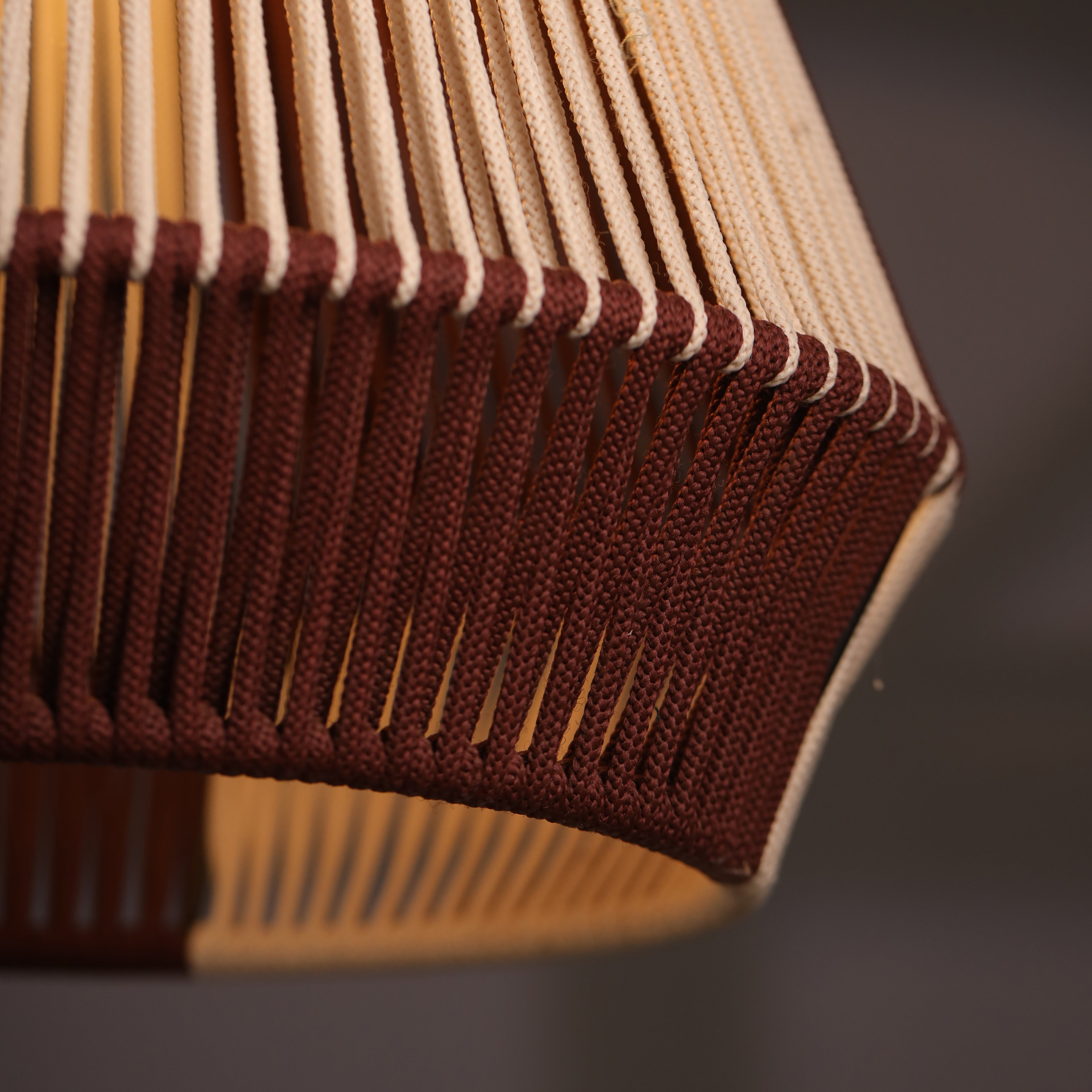 Mulberry Curve Maroon and Natural Lamp