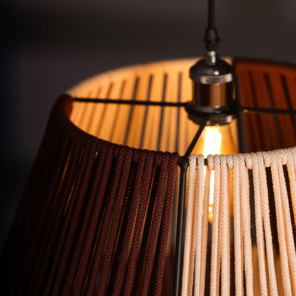 Mulberry Curve Maroon and Natural Lamp