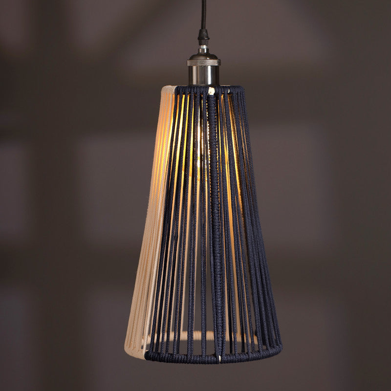 Navy Whisper Persian Blue and Natural Pendant Lamp