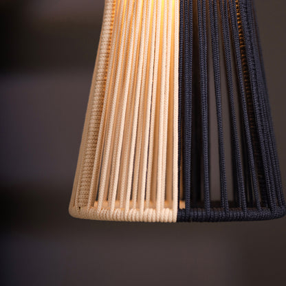 Navy Whisper Persian Blue and Natural Pendant Lamp
